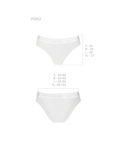 Трусики з прозорою вставкою Passion PS002 PANTIES XL, white - Фото №5