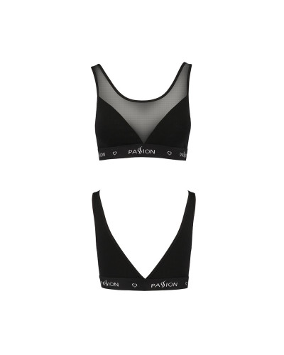 Топ з прозорою вставкою Passion PS002 TOP S, black - Фото №5