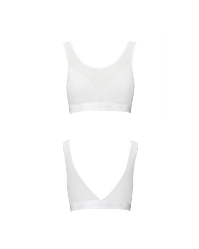 Топ с прозрачной вставкой Passion PS002 TOP L, white - Фото №4