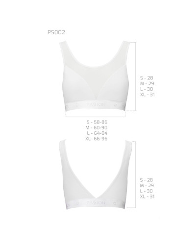 Топ с прозрачной вставкой Passion PS002 TOP M, white - Фото №5