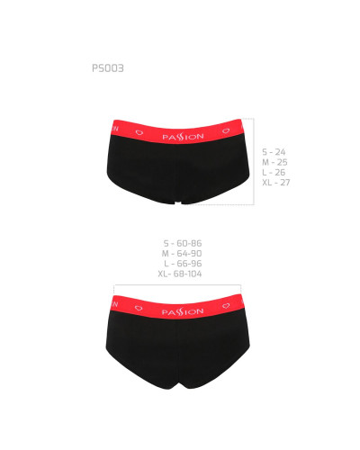 Трусики-шортики Passion PS003 PANTIES S, black - Фото №6