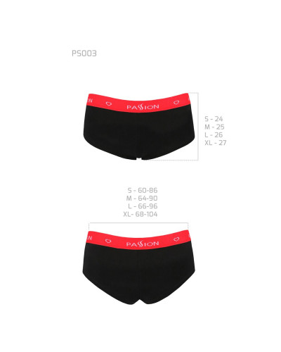Трусики-шортики Passion PS003 PANTIES XL, black - Фото №6