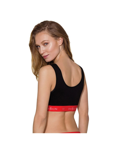Спортивний топ на широких бретелях Passion PS003 TOP L, black - Фото №2