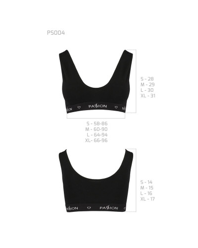 Спортивний топ з широкою гумкою Passion PS004 TOP L, black - Фото №6