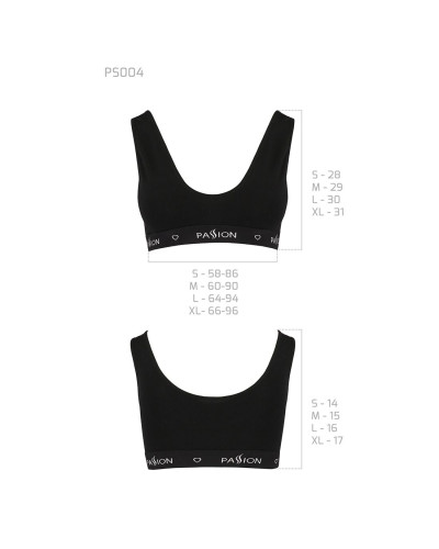 Спортивний топ з широкою гумкою Passion PS004 TOP M, black - Фото №6