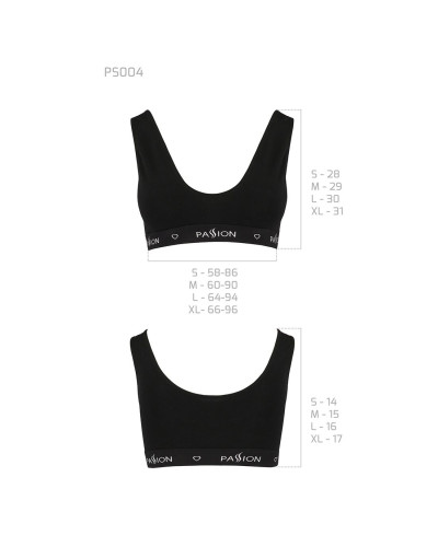 Спортивный топ с широкой резинкой Passion PS004 TOP S, black - Фото №6