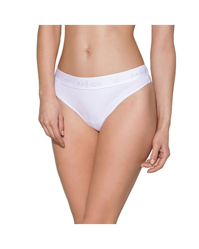Трусики-бразилиана из хлопка Passion PS005 PANTIES S, white - Фото №1