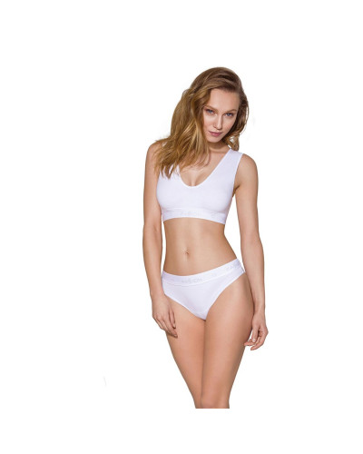 Трусики-бразилиана из хлопка Passion PS005 PANTIES S, white - Фото №3