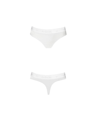 Трусики-бразилиана из хлопка Passion PS005 PANTIES S, white - Фото №5