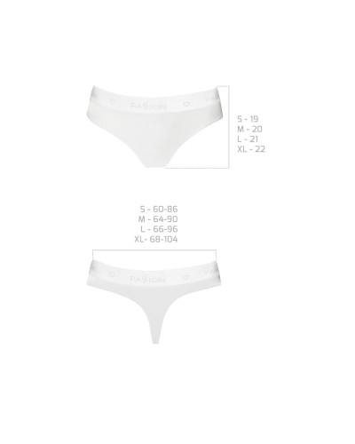Трусики-бразилиана из хлопка Passion PS005 PANTIES S, white - Фото №6