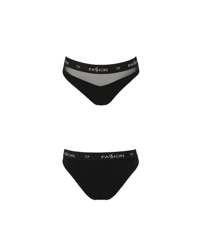 Трусики з прозорою вставкою Passion PS006 PANTIES M, black - Фото №5