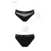Трусики з прозорою вставкою Passion PS006 PANTIES M, black - Фото №6