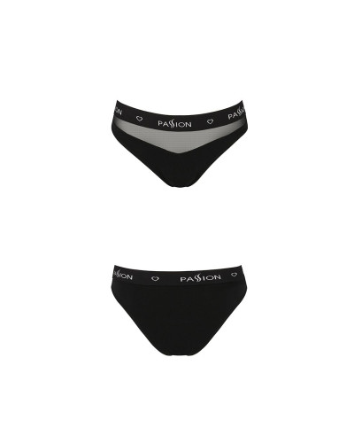 Трусики з прозорою вставкою Passion PS006 PANTIES S, black - Фото №5