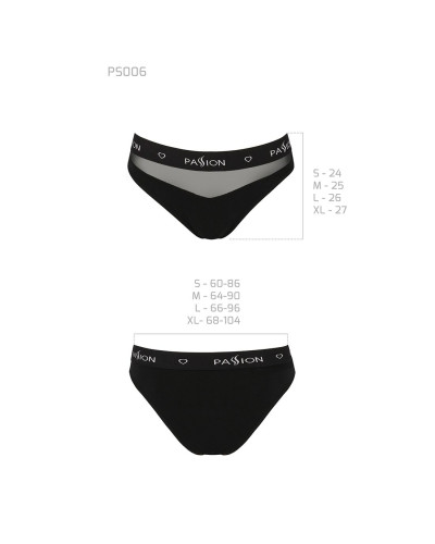 Трусики з прозорою вставкою Passion PS006 PANTIES S, black - Фото №6