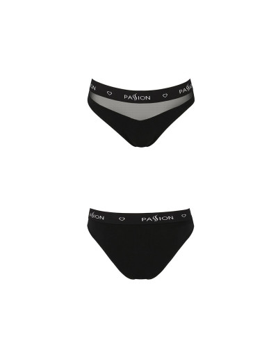 Трусики з прозорою вставкою Passion PS006 PANTIES XL, black - Фото №5