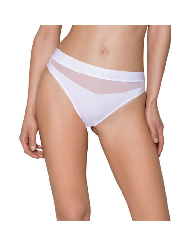 Трусики с прозрачной вставкой Passion PS006 PANTIES M, white - Фото №1