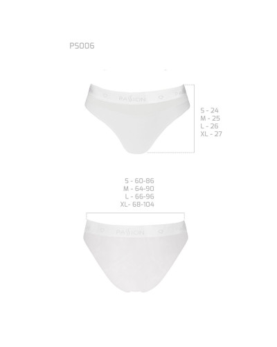 Трусики с прозрачной вставкой Passion PS006 PANTIES M, white - Фото №5