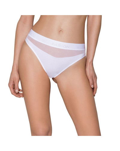 Трусики з прозорою вставкою Passion PS006 PANTIES S, white - Фото №1