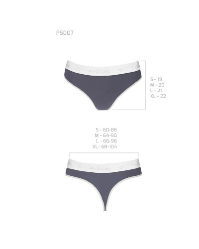 Спортивні трусики-стрінги Passion PS007 PANTIES S, dark grey - Фото №5