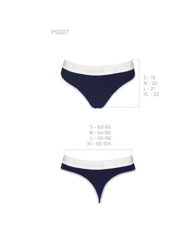Спортивные трусики-стринги Passion PS007 PANTIES M, navy blue - Фото №6