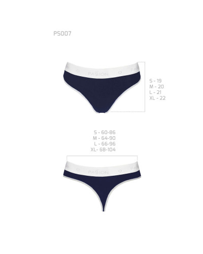 Спортивні трусики-стрінги Passion PS007 PANTIES S, navy blue - Фото №6