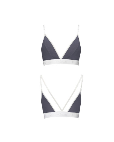 Спортивний топ з подвійними бретелями Passion PS007 TOP S, dark grey - Фото №4