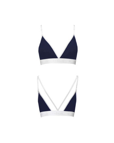 Спортивный топ с двойными бретелями Passion PS007 TOP XL, navy blue - Фото №5