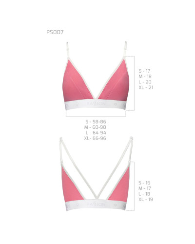 Спортивний топ з подвійними бретелями Passion PS007 TOP L, pink - Фото №5