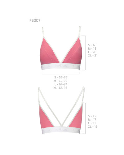Спортивний топ з подвійними бретелями Passion PS007 TOP XL, pink - Фото №5