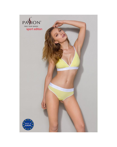 Спортивный топ с двойными бретелями Passion PS007 TOP M, yellow - Фото №3
