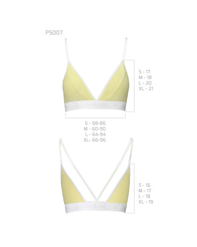 Спортивный топ с двойными бретелями Passion PS007 TOP M, yellow - Фото №5