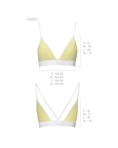 Спортивный топ с двойными бретелями Passion PS007 TOP S, yellow - Фото №5