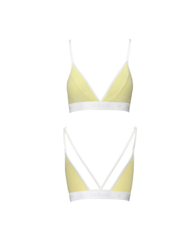 Спортивный топ с двойными бретелями Passion PS007 TOP XL, yellow - Фото №4