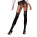 Колготки с эффектом чулок на подвязках Passion TI112 3/4 (60/20 den), nero-violet - Фото №1