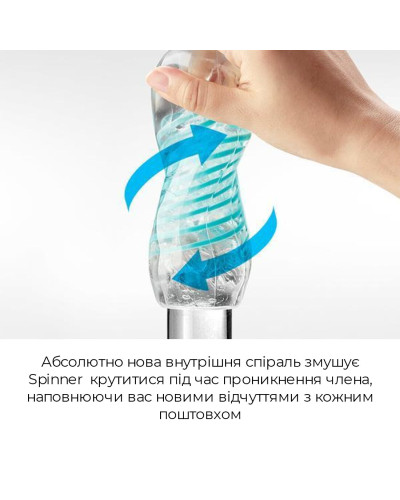 Мастурбатор Tenga Spinner 04 Pixel с упругой стимулирующей спиралью внутри - Фото №3