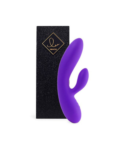 Гнучкий вібратор кролик з двома моторами FeelzToys Lea Rabbit Vibrator Medium Purple - Фото №1
