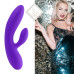 Гнучкий вібратор кролик з двома моторами FeelzToys Lea Rabbit Vibrator Medium Purple - Фото №2