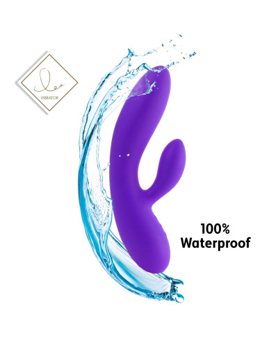 Гнучкий вібратор кролик з двома моторами FeelzToys Lea Rabbit Vibrator Medium Purple - Фото №5