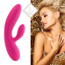 Гнучкий вібратор кролик з двома моторами FeelzToys Lea Rabbit Vibrator Rubine Red - Фото №2