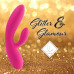 Гнучкий вібратор кролик з двома моторами FeelzToys Lea Rabbit Vibrator Rubine Red - Фото №3