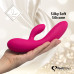 Гнучкий вібратор кролик з двома моторами FeelzToys Lea Rabbit Vibrator Rubine Red - Фото №4