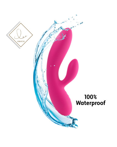 Гнучкий вібратор кролик з двома моторами FeelzToys Lea Rabbit Vibrator Rubine Red - Фото №5