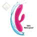 Гнучкий вібратор кролик з двома моторами FeelzToys Lea Rabbit Vibrator Rubine Red - Фото №5