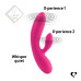 Гнучкий вібратор кролик з двома моторами FeelzToys Lea Rabbit Vibrator Rubine Red - Фото №6