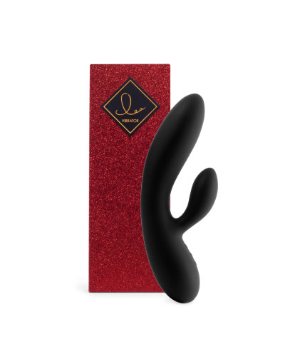 Гибкий вибратор кролик с двумя моторами FeelzToys Lea Rabbit Vibrator Black - Фото №1