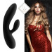 Гибкий вибратор кролик с двумя моторами FeelzToys Lea Rabbit Vibrator Black - Фото №2