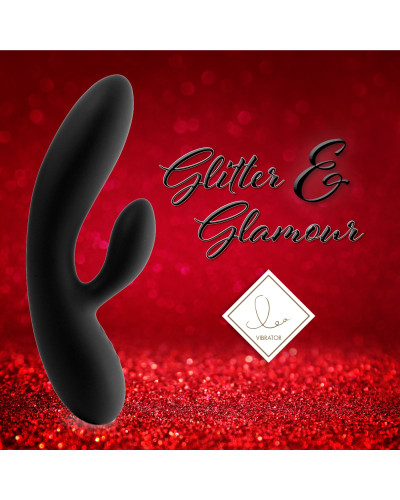 Гибкий вибратор кролик с двумя моторами FeelzToys Lea Rabbit Vibrator Black - Фото №3