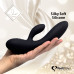 Гибкий вибратор кролик с двумя моторами FeelzToys Lea Rabbit Vibrator Black - Фото №4