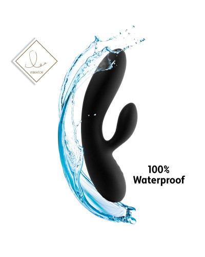Гибкий вибратор кролик с двумя моторами FeelzToys Lea Rabbit Vibrator Black - Фото №5