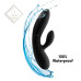 Гибкий вибратор кролик с двумя моторами FeelzToys Lea Rabbit Vibrator Black - Фото №5